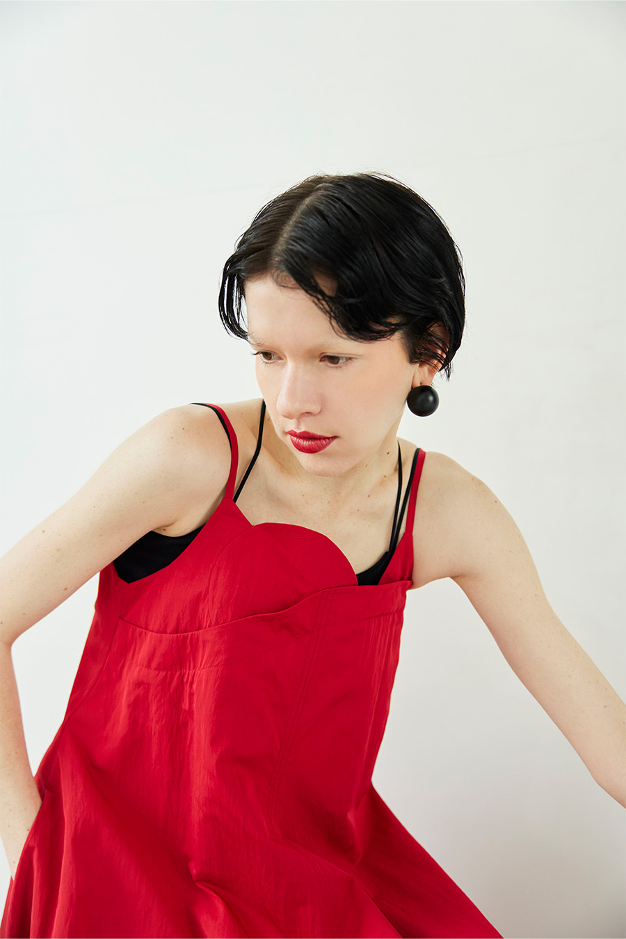 OMMO ONLINE STORE / LAYERED BALLOON CAMI OP