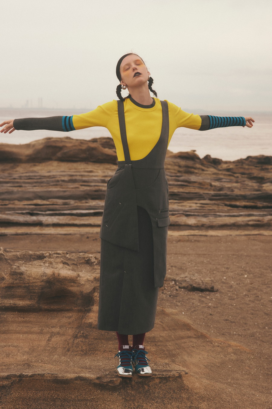 VEST LAYERED ASYMME SHOULDER OP