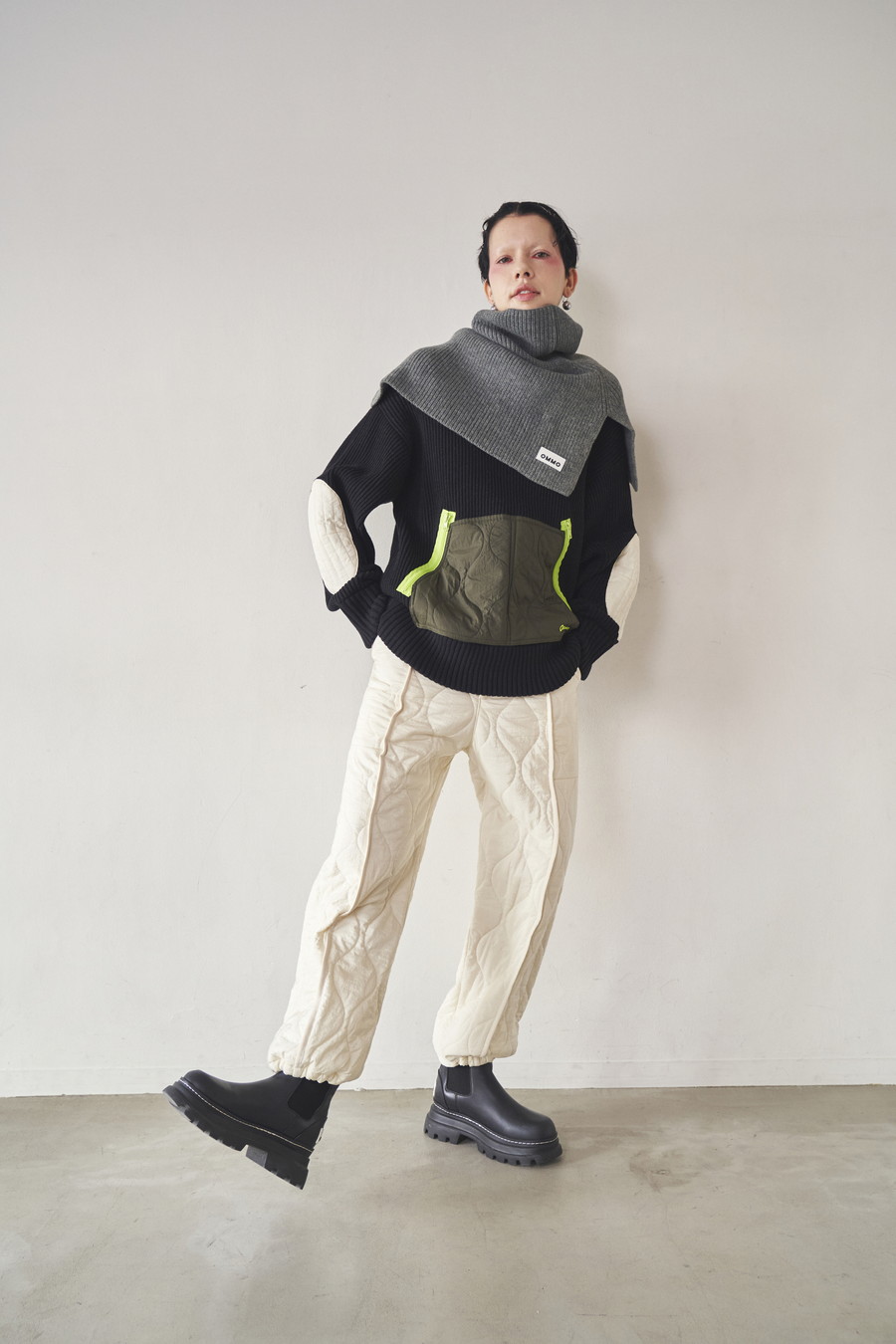 OMMO ドローストリングバックジップジャケット OMMO ドローストリングバックジップジャケット